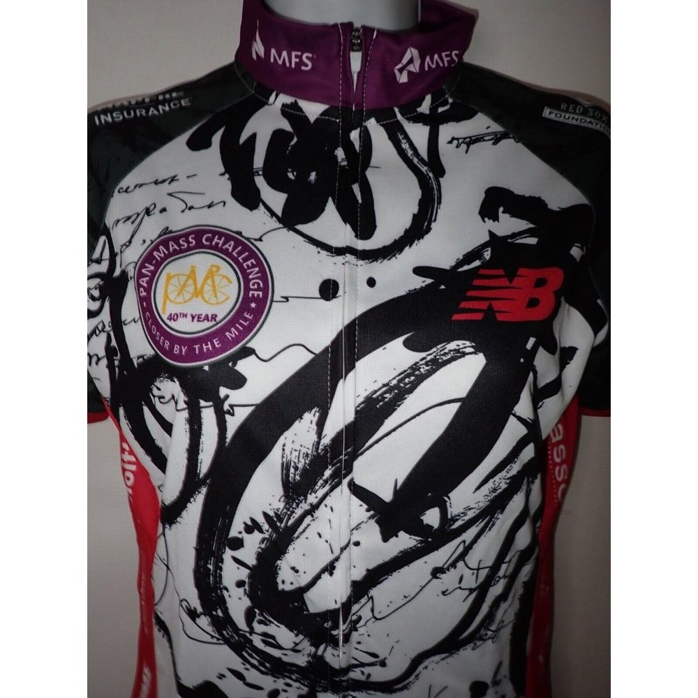 New Balance Cycling Jersey Short Sleeve PMC Pan Mass Challenge 2019 Sz Medium M - Picture 3 of 6